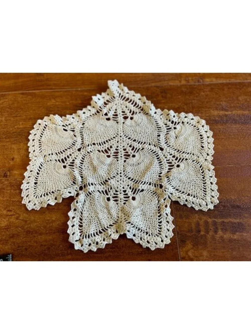 Handmade Cream Crochet Doily Table Decor